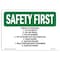 Signmission OSHA, Order Of Changing 1. Put On Boots 2. Put, 10in X 7in Rigid Plastic, 10" W, 7" H, Landscape OS-SF-P-710-L-10684 - alternate 1